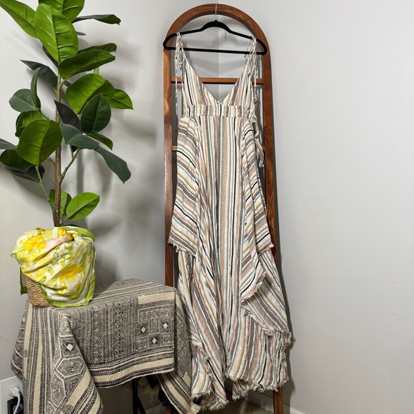 Free People Dresses & Skirts - Free People Heat Haze Striped Maxi Dress in Neutral Stripe